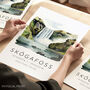 Iceland Travel Poster Of Skogafoss, thumbnail 1 of 7