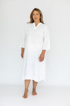 Women's Renaissance White Cotton Nightdress, 2 of 5