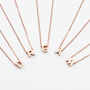 18ct Rose Gold Plated Floating Mini Initial Necklace, thumbnail 1 of 3