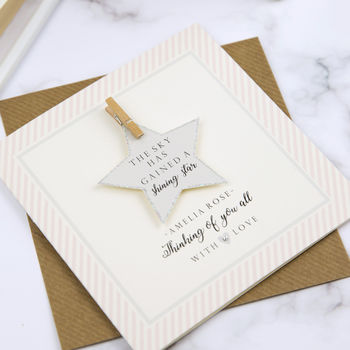 The Star Has Gained A Shining Star Sympathy Card, 2 of 2