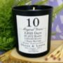 Personalised 10th Magical Years Anniversary Candle, thumbnail 2 of 11