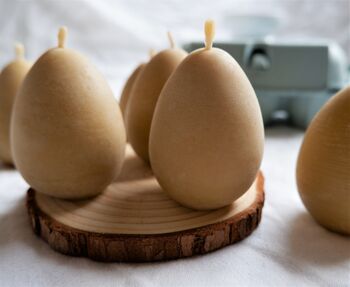 Six Egg Beeswax Candles In Box | Easter Gift And Decor, 3 of 4