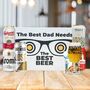 Premium Beer 'Best Dad' Gift Set With Glass And Snack Five Cans, thumbnail 1 of 4