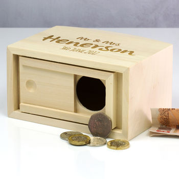 Personalised Wedding Fund Money Box, 2 of 2