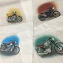 Set Of Four Handkerchiefs With Classic Motorbikes, thumbnail 8 of 10