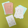 Modern Birthday Card Set With Cute Illustrations, thumbnail 1 of 3