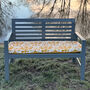Garden Outdoor Water Resistant Bench Seat Pad Summer Mustard Floral, thumbnail 2 of 5