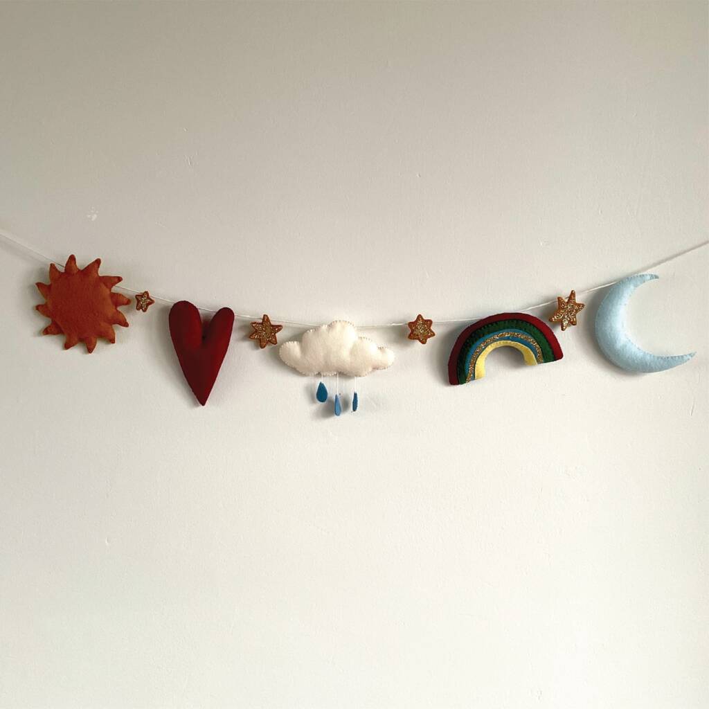 Handmade Weather Themed Garland, 1 of 6