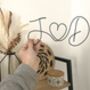 Couples Initials Wire Sign, thumbnail 4 of 4