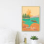 Bass Lake USA Travel Poster Art Print, thumbnail 3 of 8
