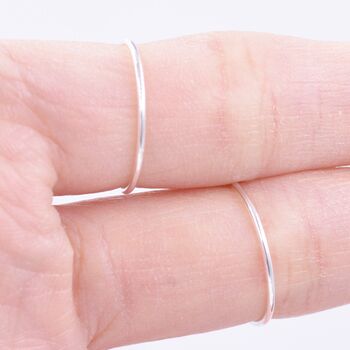Sterling Silver Super Skinny Midi Ring, 6 of 11