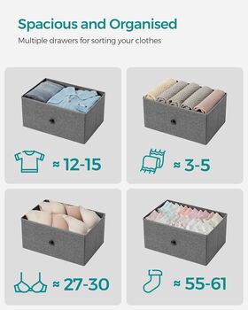 Chest Of Drawers Bedroom Fabric Drawers Storage Unit, 5 of 11
