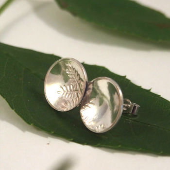 Sterling Silver Ash Leaf Earrings, 3 of 5