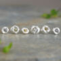 Set Of Six Mix And Match Pebble Stud Earrings With Rough Diamond Cubes, thumbnail 1 of 4