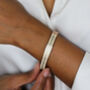 'Be Strong Be Kind' Rose Gold Bangle With Clasp, thumbnail 4 of 5
