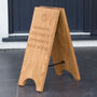 Personalised Solid Oak A Board |Perfect For Hotels Or Shops, thumbnail 1 of 12