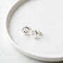 Sterling Silver Button Stud Earrings, thumbnail 1 of 5