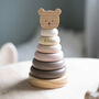 Personalised Wooden Natural Teddy Stacking Toy, thumbnail 1 of 5
