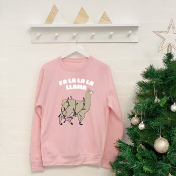 Fa La La La Llama Christmas Sweatshirt, 3 of 3