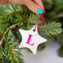 Personalised Marble Effect Star With Neon Initial, thumbnail 1 of 4