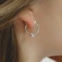 Sterling Silver Knot Hoop Earrings, thumbnail 5 of 12