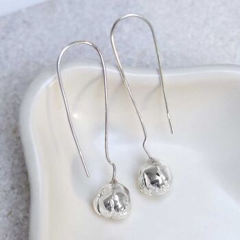 Sterling Silver Blossom Drop Earrings, 4 of 10