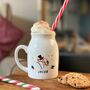 Bone China Retro Snowman Hot Chocolate Mug, thumbnail 1 of 5