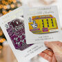 Personalised Christmas Scratch Card Holders, Xmas Lotto Holders Small And Large, thumbnail 1 of 8