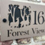 Personalised Deer In Forest House Acrylic Number Sign, thumbnail 4 of 7