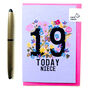 Personalised Floral Number Birthday/Anniversary Card, thumbnail 3 of 4