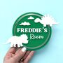 Dinosaur Personalised Kids Door Sign, thumbnail 1 of 5