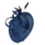 Navy Disk Hat Fascinator 'Lydia', thumbnail 2 of 8