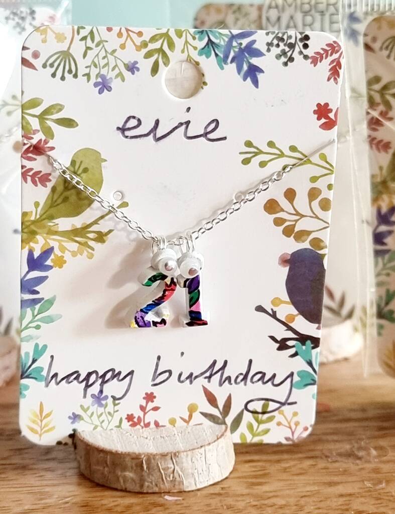 Age Number Keepsake Pendant Stand Up Gift, 1 of 5