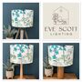 Hedgerow Pistachio And Teal Botanical Drum Lampshades, thumbnail 10 of 10