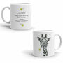 Personalised Lonesome George Giraffe Ceramic Mug, thumbnail 7 of 8