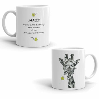 Personalised Lonesome George Giraffe Ceramic Mug, 7 of 8