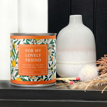 Personalised For My Friend Candle In A Tin, 2 of 2