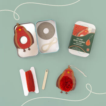 Make Your Own Pom Pom Robin Decoration Kit, 4 of 7