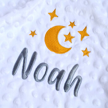 Personalised White Bubble Blanket For Newborn, 5 of 8