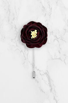 Handmade Silk Floral Flower Lapel Pin In Many Colours, 5 of 12