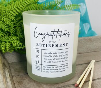 Personalised Congratulations On Your Retirement Candle, 2 of 11