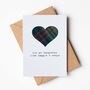 You Go Taegether Scottish Wedding Card With Real Tartan, thumbnail 5 of 7