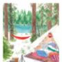 Lakeside Camping Art Print, thumbnail 3 of 3
