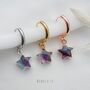 Fluorite Star Hoop Earrings, thumbnail 1 of 10