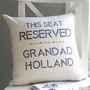 Personalised Reserved For… Daddy Cushion, thumbnail 3 of 4