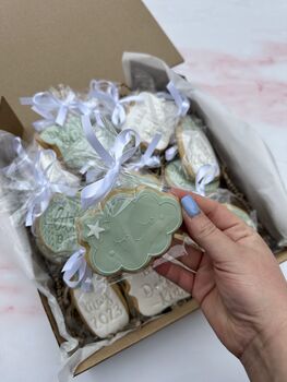 Sage Baby Shower Biscuit Favours, 3 of 4