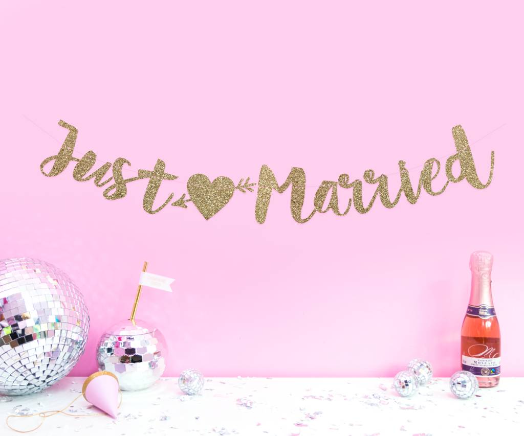 Just Married Wedding Banner, 1 of 3