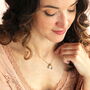 Personalised Small Wide Heart And Crystal Charm Necklace, thumbnail 5 of 10