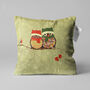 Winter Owl Couple Cushion Cover For Valentine's Day, thumbnail 1 of 7