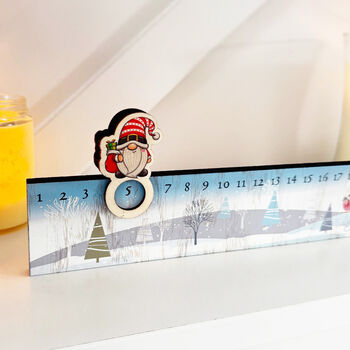 Personalised Advent Countdown Sleigh Slider Decor Keepsake, 3 of 4